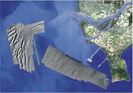 Multibeam data collected off the Fraser River delta in the Strait of Georgia, British Columbia