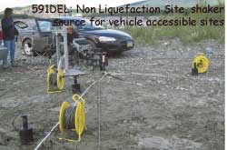 591DEL: Non Liquefaction Site, shaker source for vehicle accessible sites.