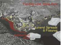 Areal view of Fielding Lake State Park.