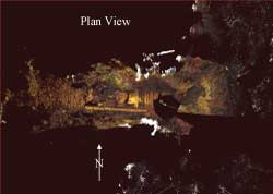 Plan view of the trench
