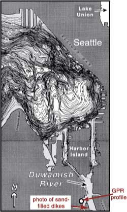 Bathymetric map of Elliot Bay