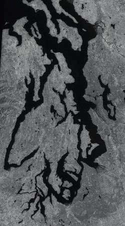 Landsat image of the Puget Sound