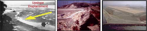 Photos of ground displacement.