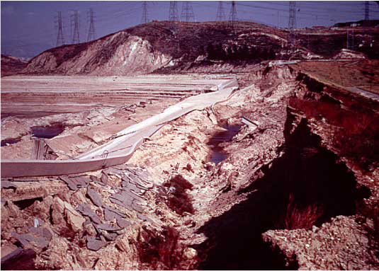 Photo of ground displacement.