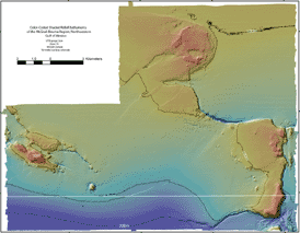 shaded relief bathymetry