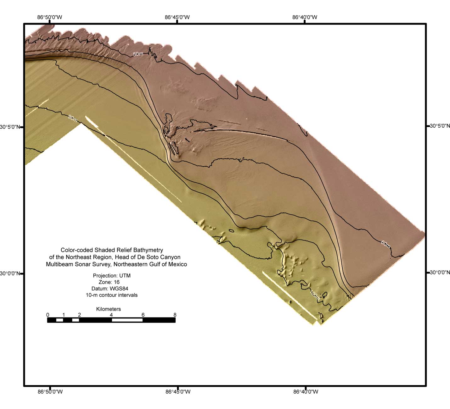 Northeast Region Bathy map