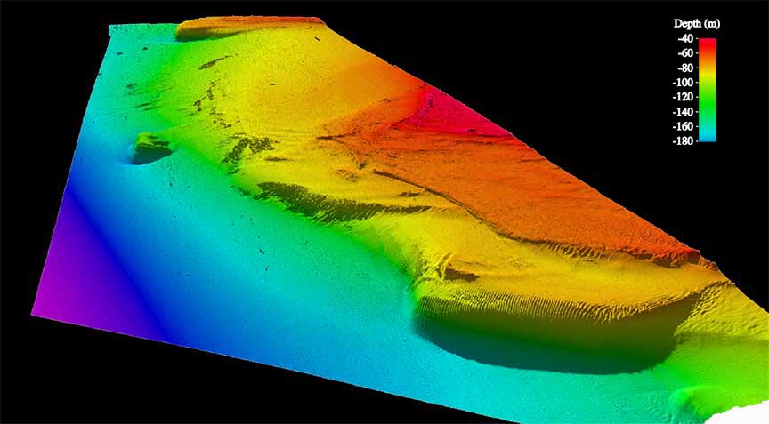 Perspective View of West Florida Shelf; seee caption below.