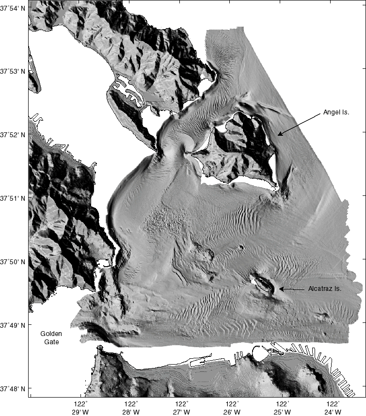San Francisco Shaded Relief Image