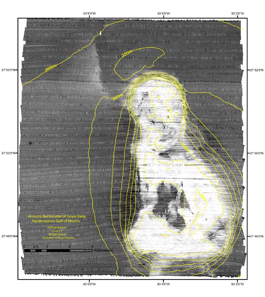 Geyer Bank acoustic backscatter image.