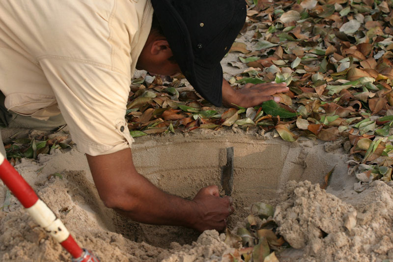 Photo, preparing trench