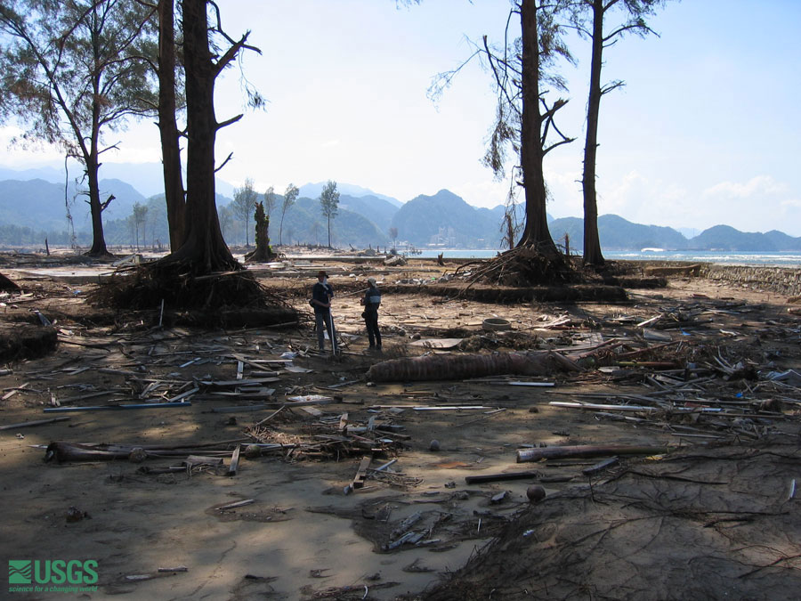 Photo at the Lampuuk golf course survey site, see caption above