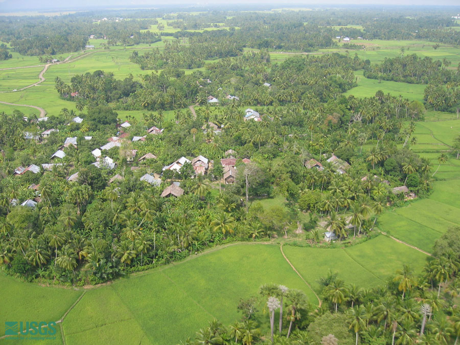 Photo from helicopter flight along coast