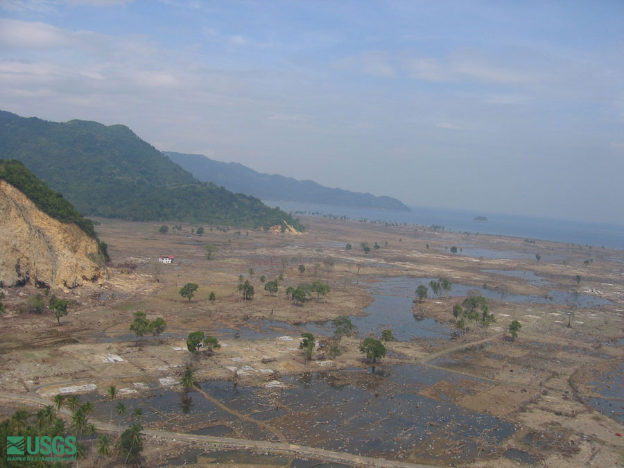 Photo from helicopter flight along coast