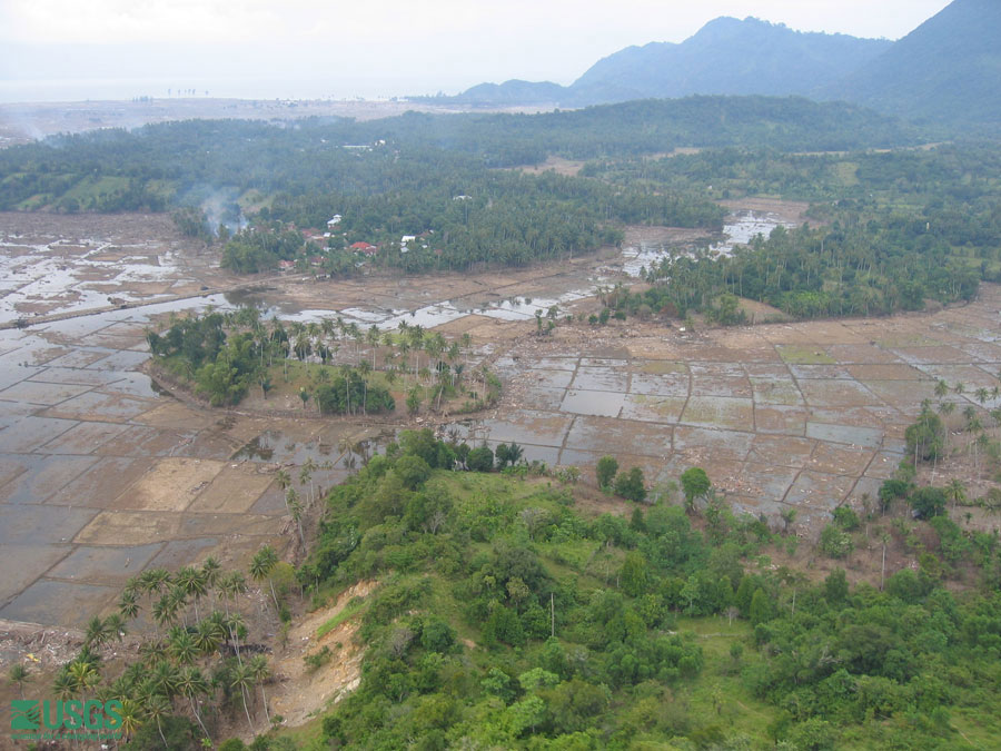 Photo from helicopter flight along coast