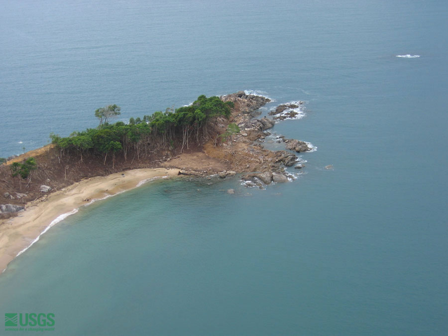 Photo from helicopter flight along coast
