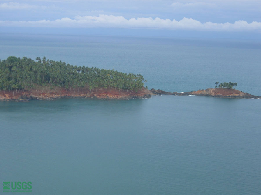 Photo from helicopter flight along coast