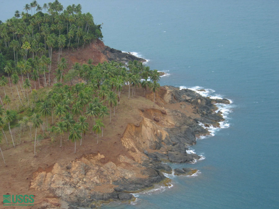 Photo from helicopter flight along coast