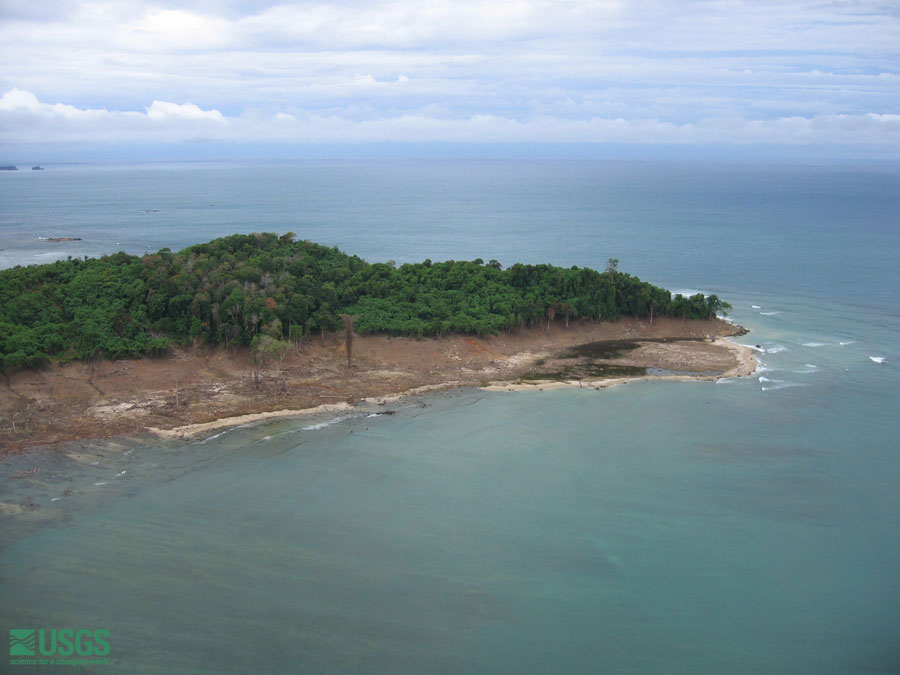 Photo from helicopter flight along coast