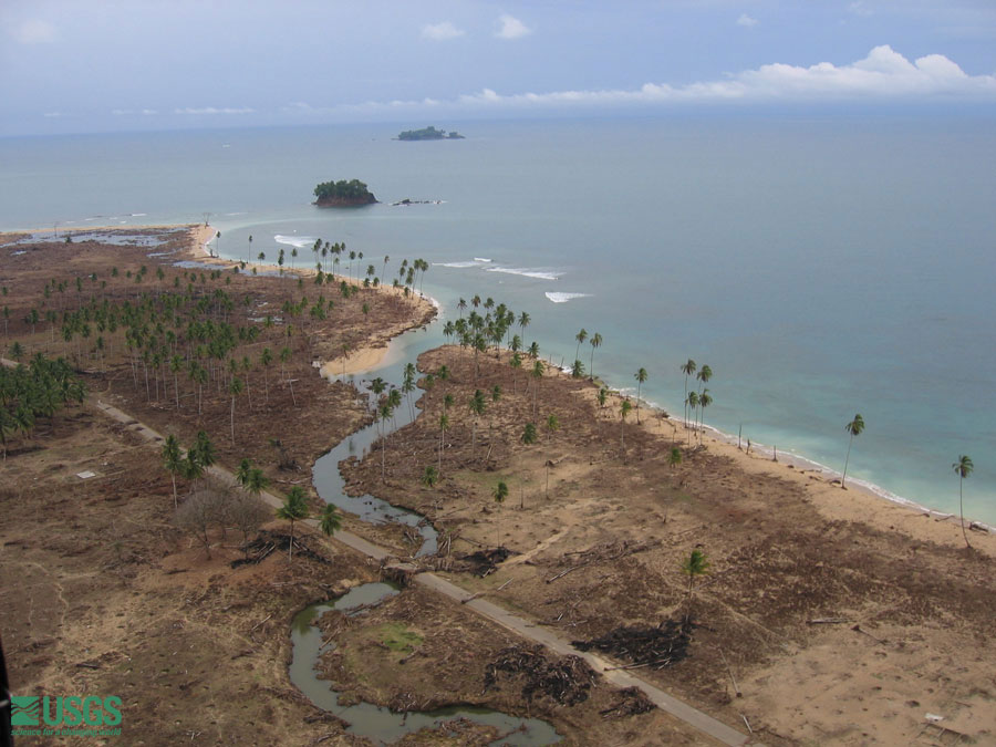 Photo from helicopter flight along coast