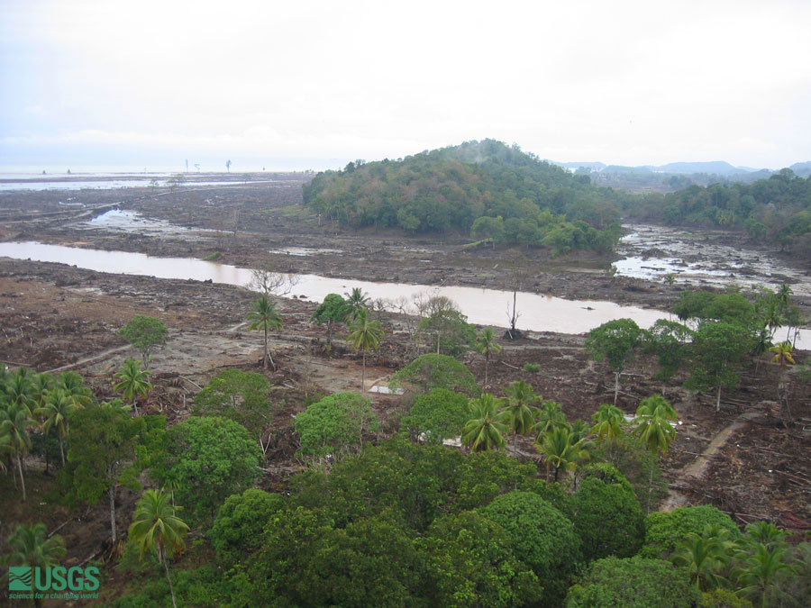 Photo from helicopter flight along coast