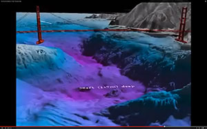 Screenshot from USGS video titled, Fly Over the Seafloor of San Francisco Bay.