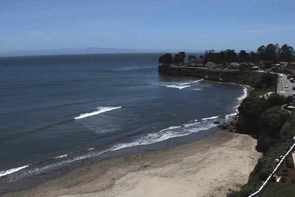 Recent snapshot from USGS camera two, which looks southward over Cowells Beach.