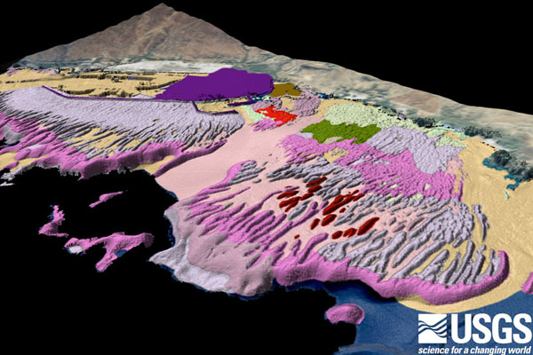 Illustration showing seafloor habitat areas developed from various sources.