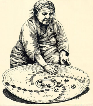Drawing of Yokuts woman.