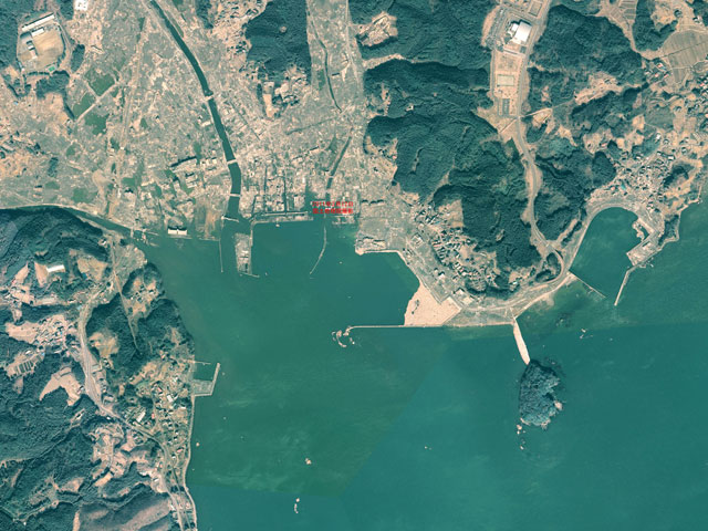 Aerial photograph of Minamisanriku taken on March 17 2011.