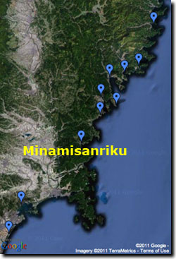 location of Minamisanriku.
