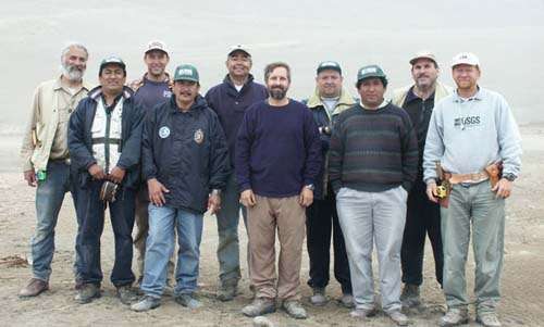 Participants in Peru Tsunami sediment survey.