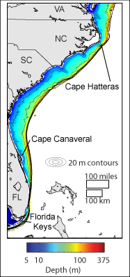 Study area map of the South Atlantic Bight