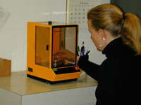 scientist at work in a USGS laboratory