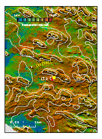 Map showing location of tripod moorings at LT-A in western Massachusetts Bay.