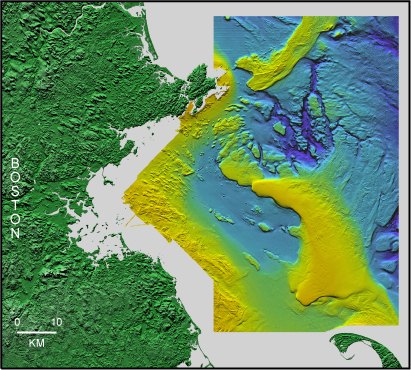 Map of the area of the experiment.