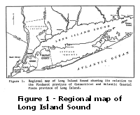 Figure 1 - Regional map of Long Island Sound.  Larger image will open in new browser window.