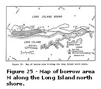 Figure 25 - Map of borrow area M along the Long Island north shore.  Larger image will open in new browser window.