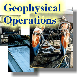 Collage of geophysical operation photographs.  Will open gallery page of photographs