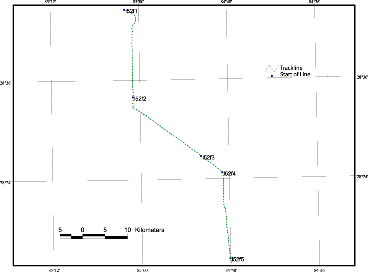 Shotpoint Map, Oregon II 00005, Chirp Survey, Transit