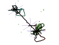 Figure 2. Cruise tracks showing camera tows (bold lines) and EM profiles (light lines).