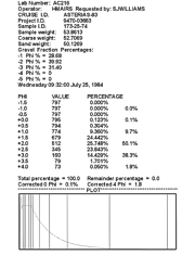 Example of hard copy printout generated by the program RSA2000.
