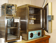 Typical convection oven and desiccator.