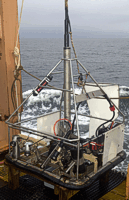 Photograph of USGS SEABOSS on ship deck.