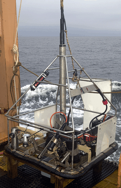 Photograph showing U.S. Geological SeaBed Observation and Sampling System (SEABOSS).