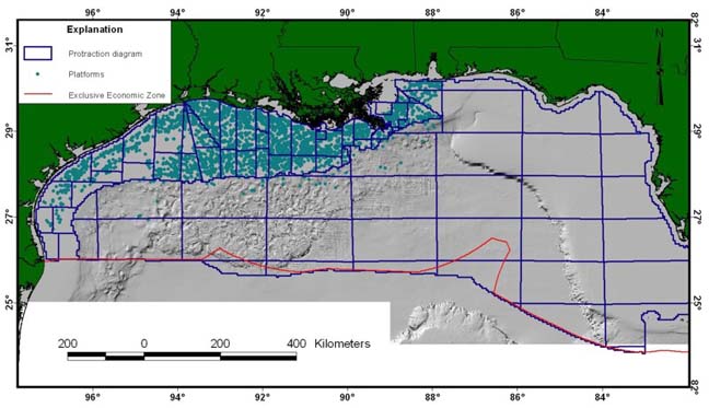 An image indicating some of the basemap data from the Gulf of Mexico.