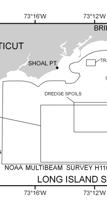 Detailed view of sand waves from the Bridgeport, Connecticut study area. Location of this view is shown in the mosaic interpretation.