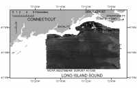 Figure 2. Sidescan-sonar mosaic of the sea floor off Bridgeport, Connecticut (NOAA survey H11045).