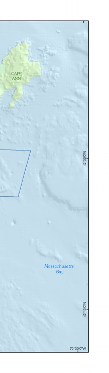 Figure 1_1. Map showing the location of the survey area offshore of northeastern Massachusetts between Nahant and Gloucester.