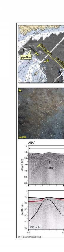 Fig. 4.5. Maps of seafloor topography and backscatter intensity  in Salem Sound.