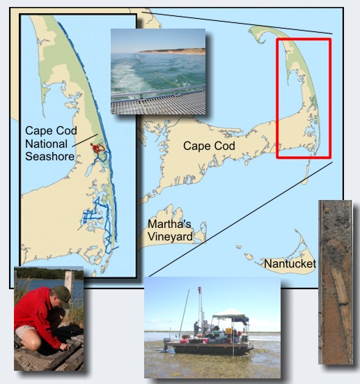 Image of study area location map and images of various field related events.